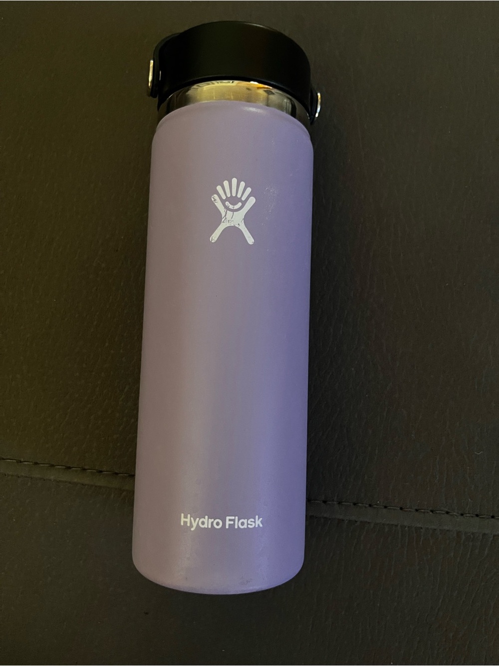 Hydro Flask Lavender Bottle with Black Lid